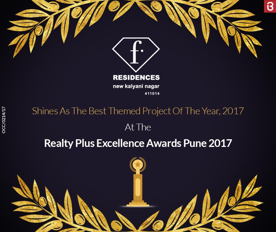F-Residences awarded as Best Themed Project Of The Year at The Realty Plus Excellence Awards Pune 2017